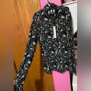 NWT. Maison d'Amélie turtleneck long sleeve top. Size XS.